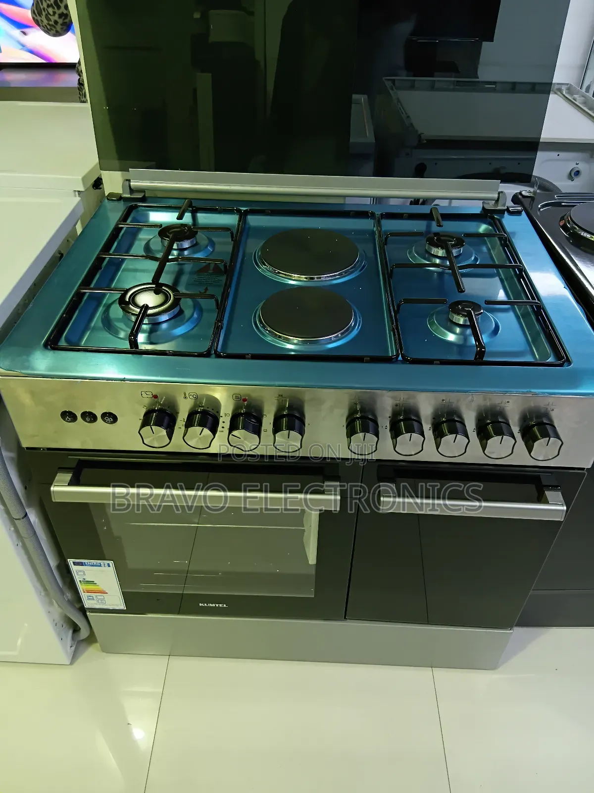  Kumtel 60×90 Oven – 2 Electric + 4 Gas Burners! 