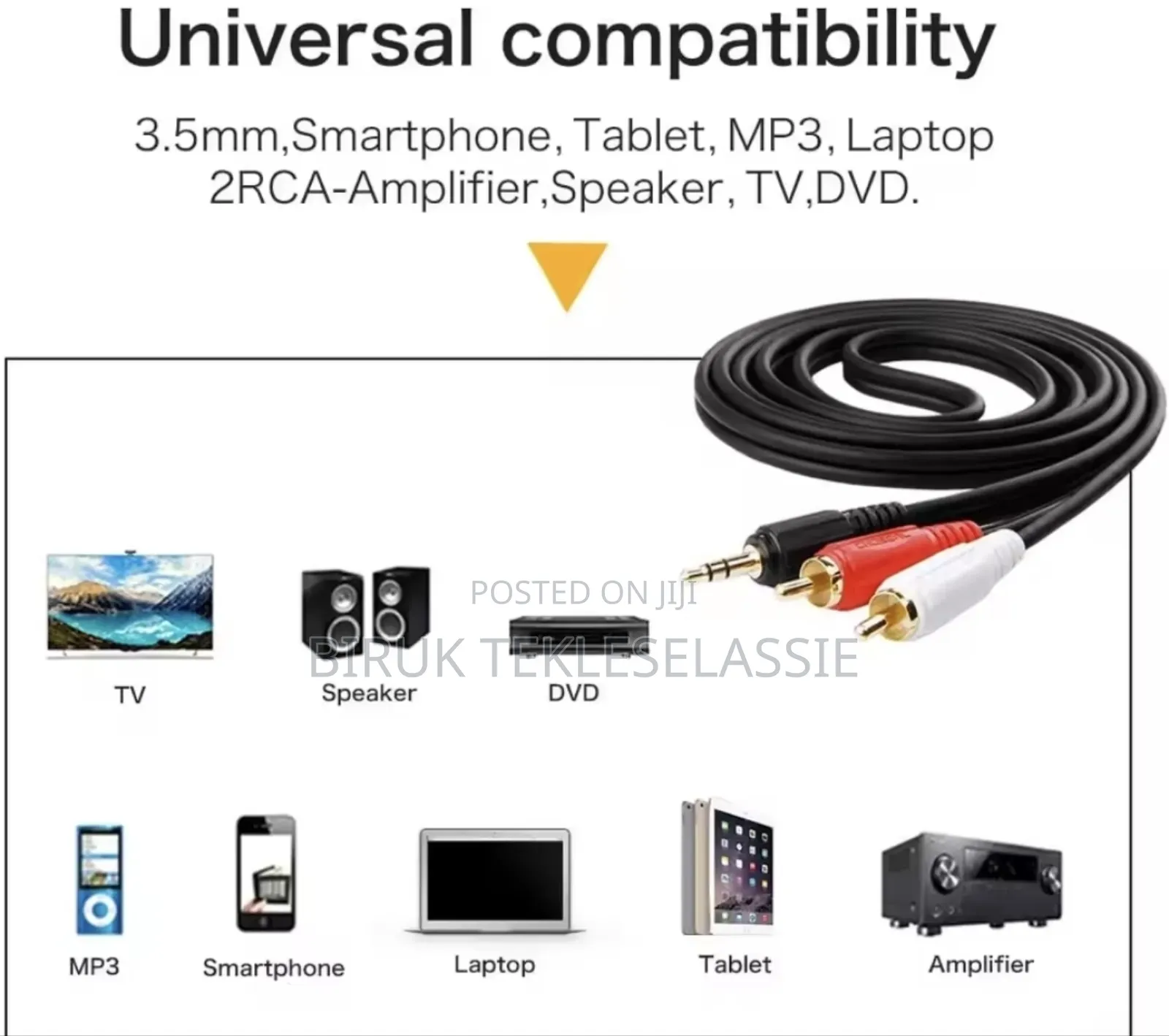 2rca 3.5mm Jack Cable