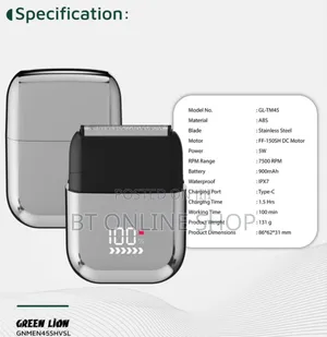 Green Lion Men's Shaver X Wet Dry Use