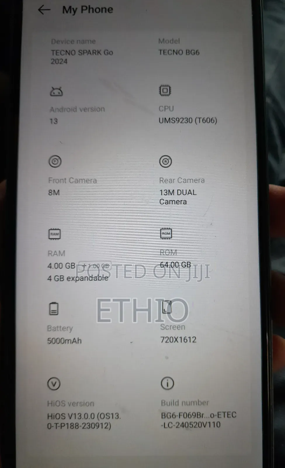 New Tecno Spark Go 2023 64 GB Blue