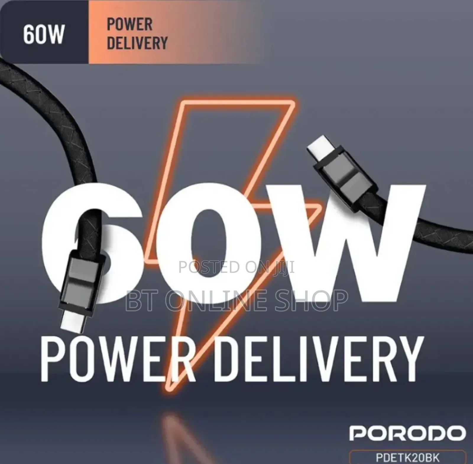 Porodo Usb-C to Usb-C Wristband Cable