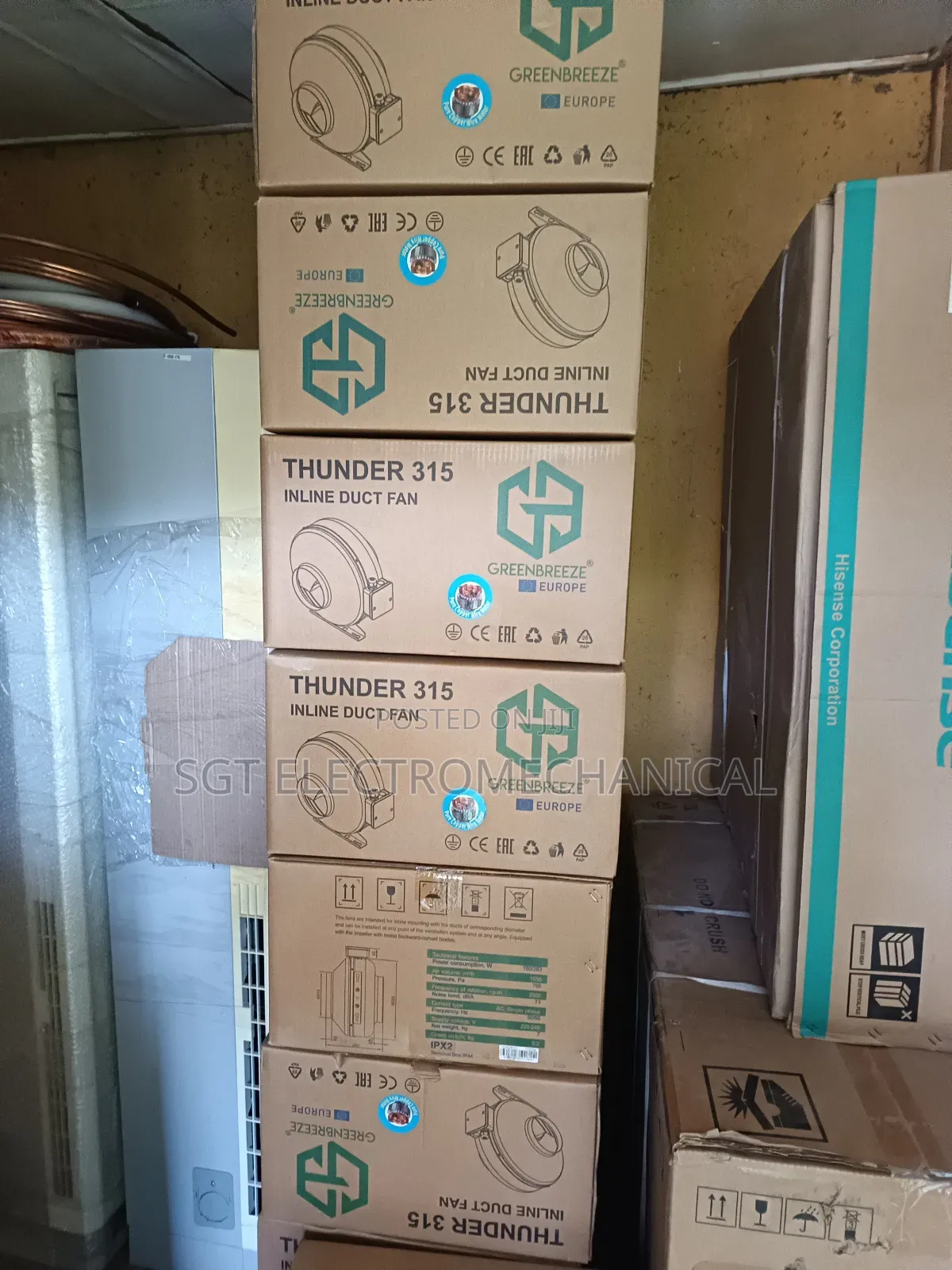 Fan - Inline Metal Circular Fan, Dia 315mm