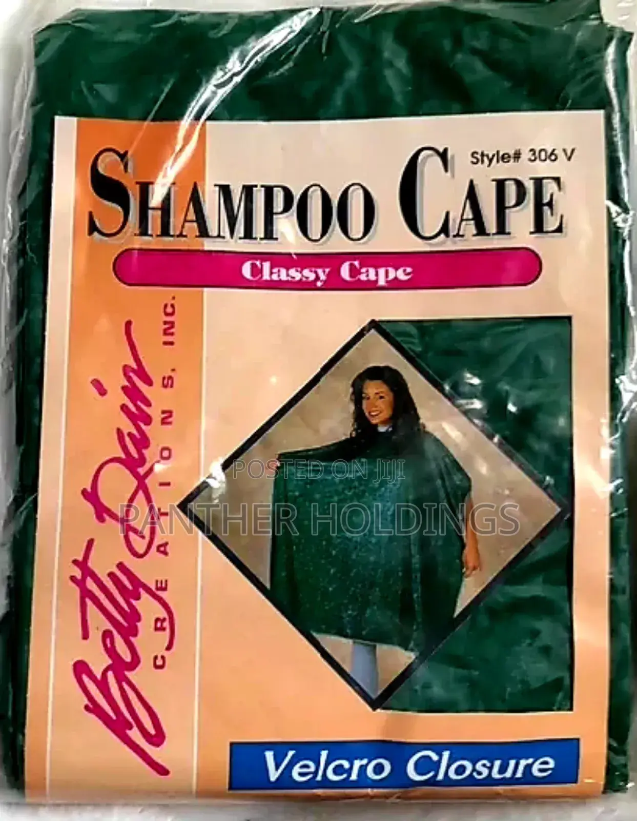 Betty Dan Vinyl Shampoo Cape Style #306v Classy Cape Hunter Blue