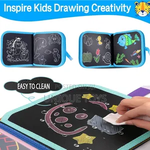 Photo - Rainbow Children's Drawing Book (6 Pages): 6 Pens 1 Wet Wipe