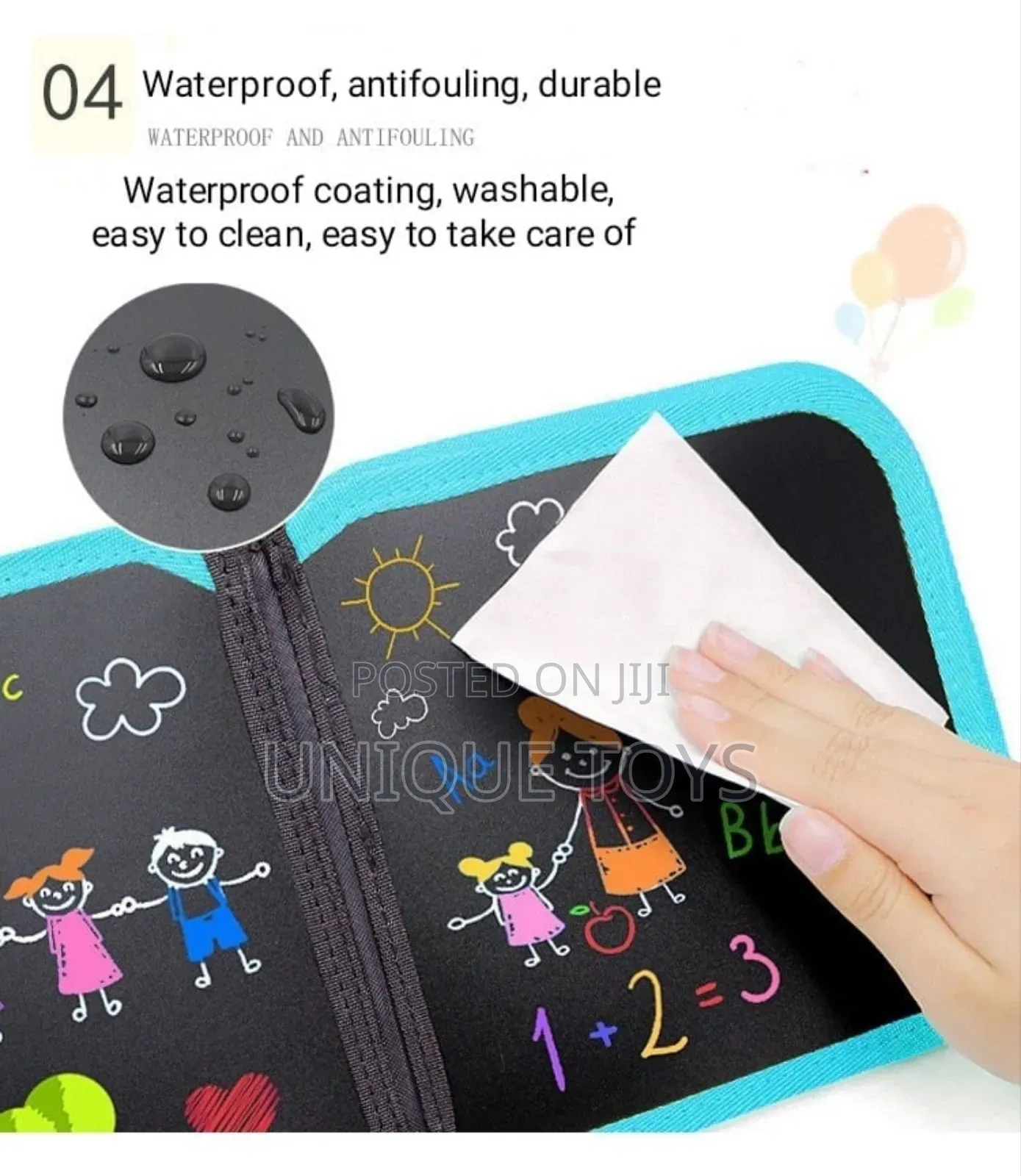 Rainbow Children's Drawing Book (6 Pages): 6 Pens 1 Wet Wipe