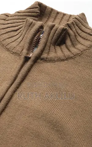 Brown Solid Cardigan Sweater