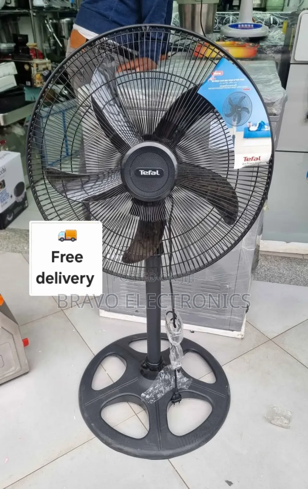  Tefal 5-Wing Standing Fan – Powerful Cooling, Premium Design! 