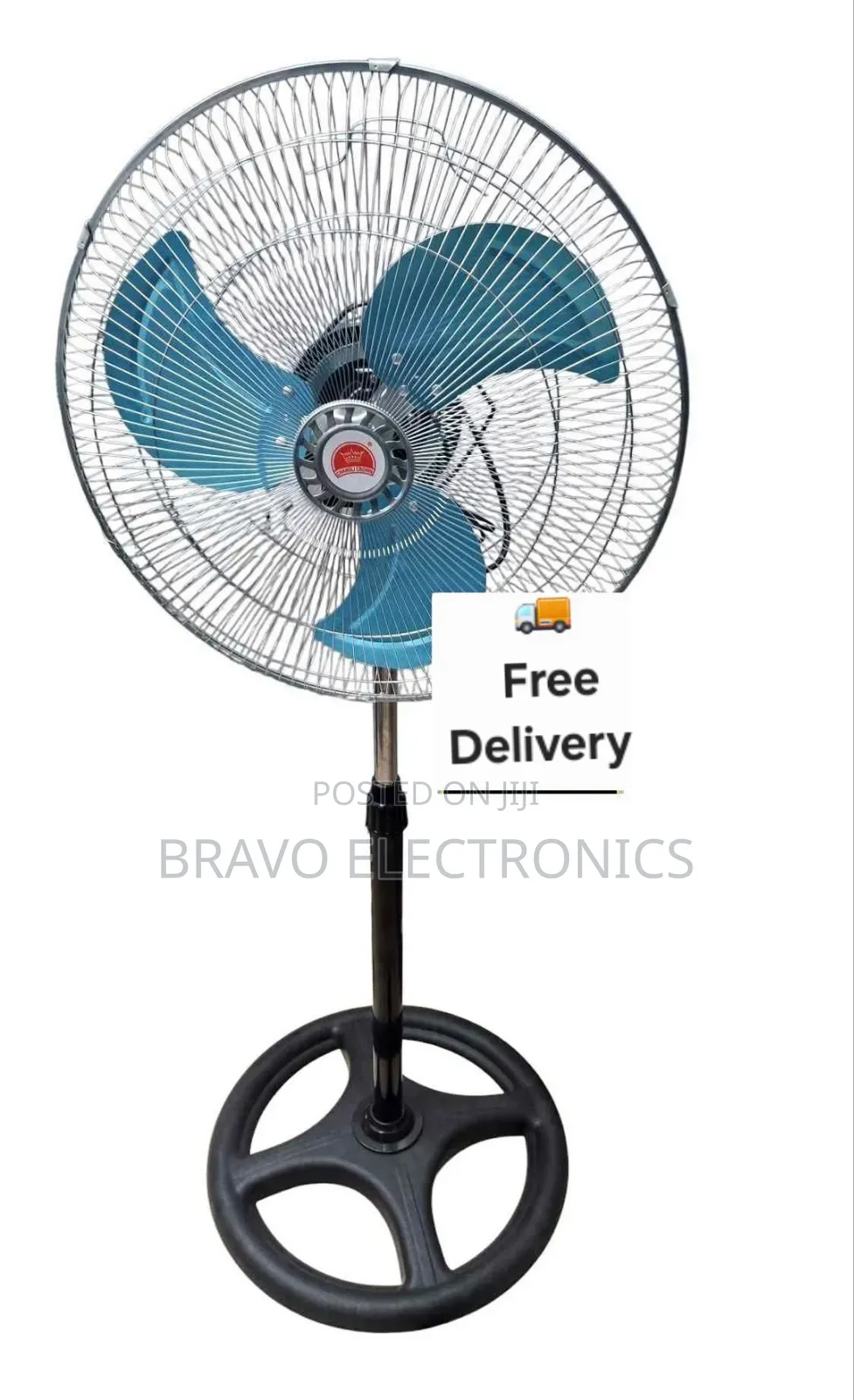Crown 5-Wing Standing Fan – Powerful Cooling, Premium Design!