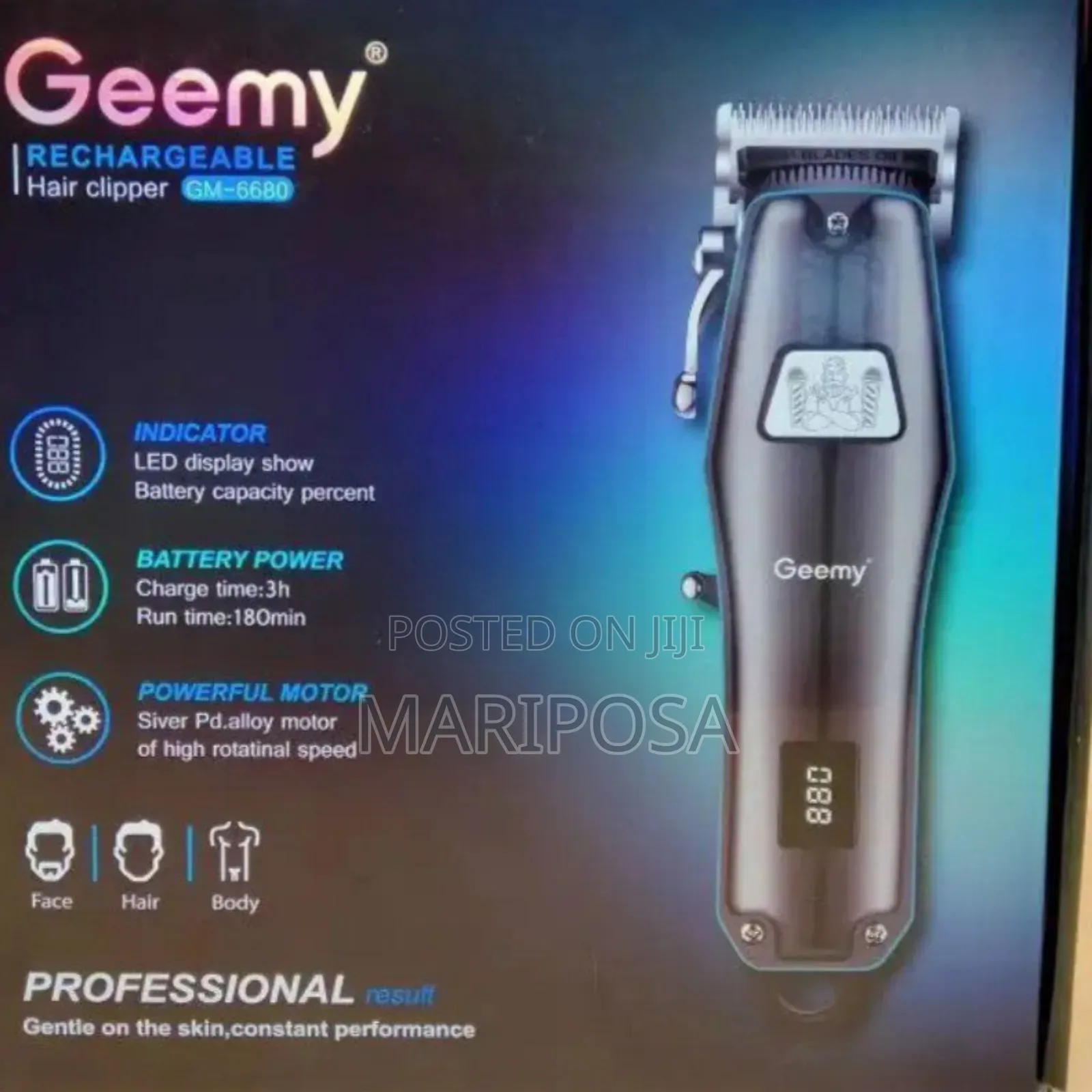 Geemy Rechargeable Hair Clipper