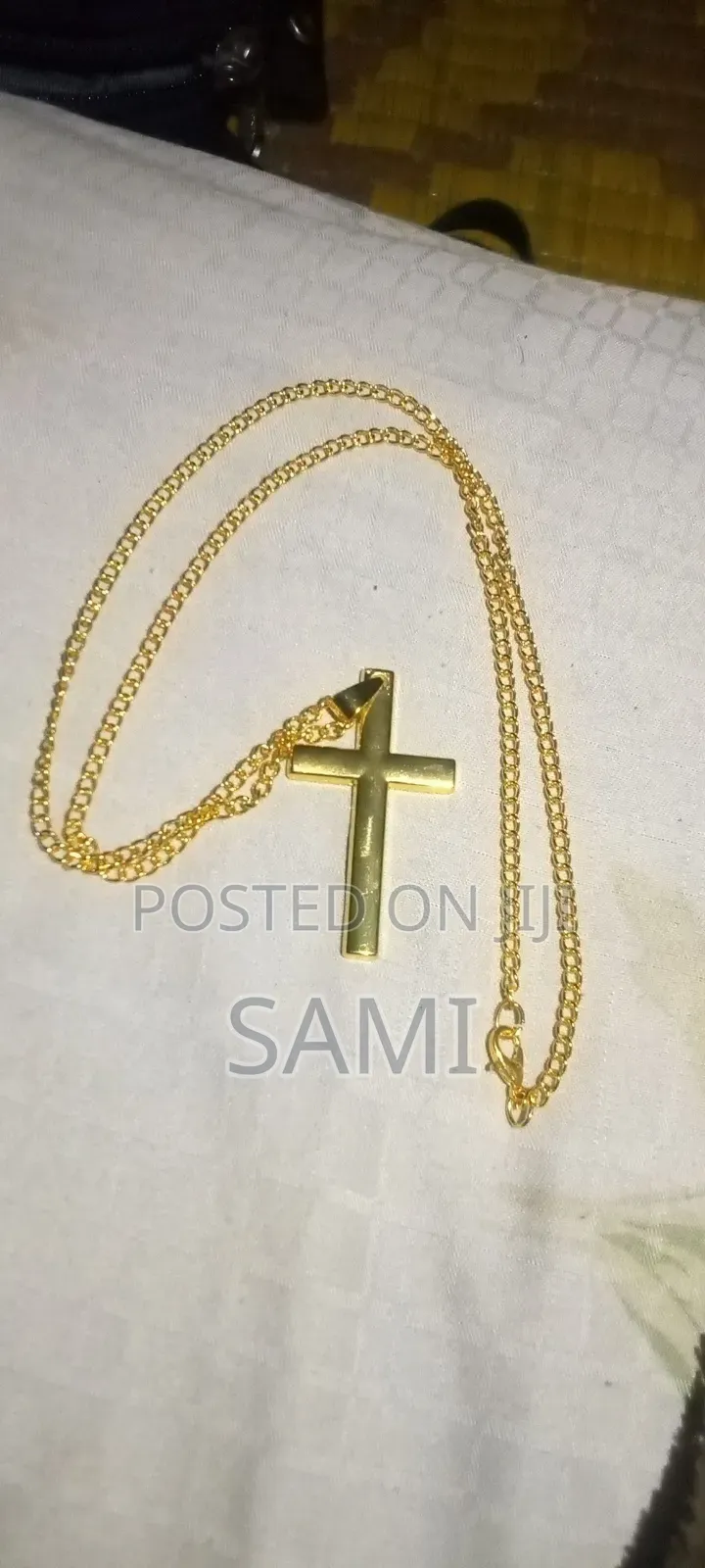 Cross Stain Stell Men Nackless