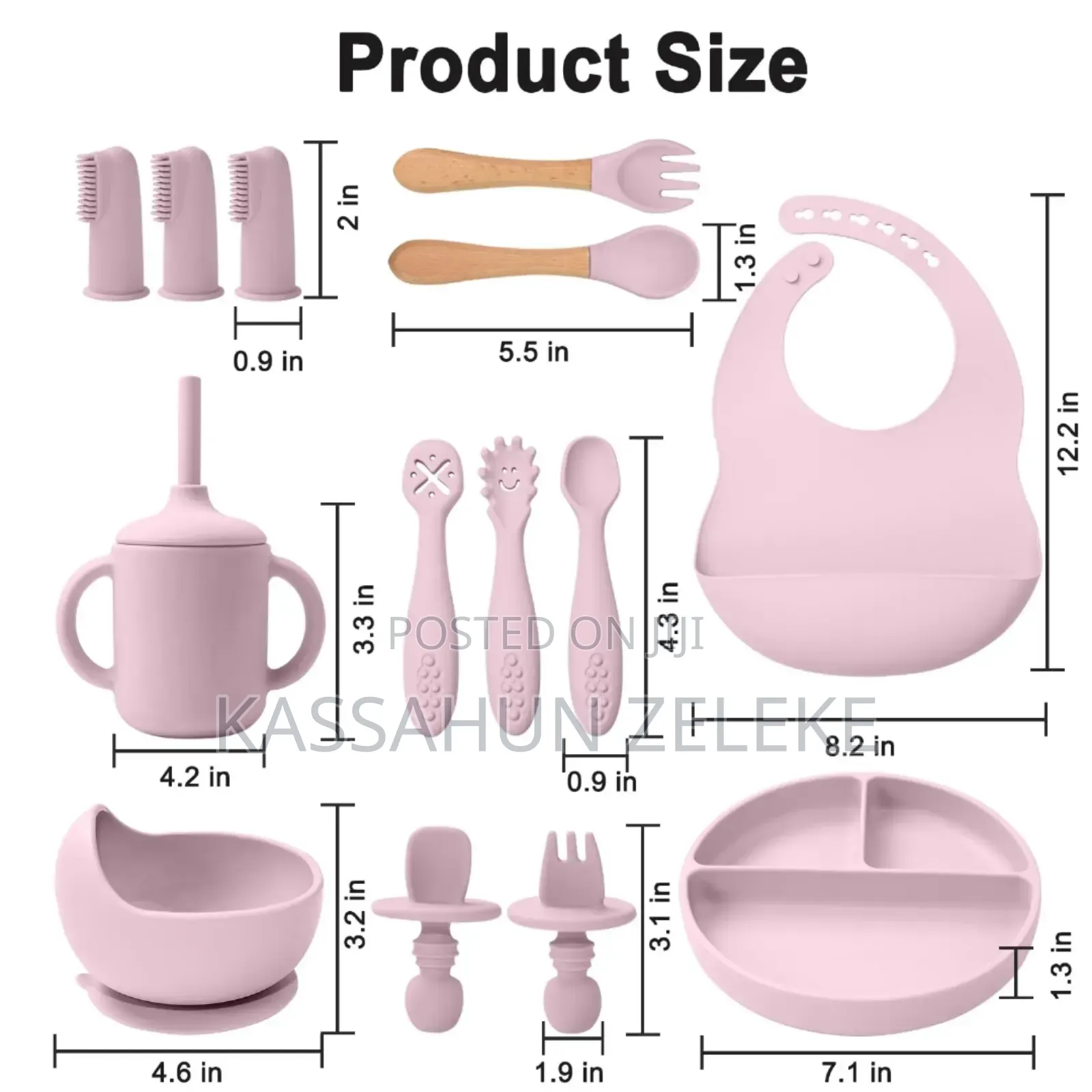 6 Pc Silicon Baby Feeding Set