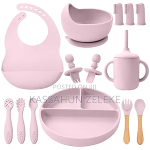 6 Pc Silicon Baby Feeding Set