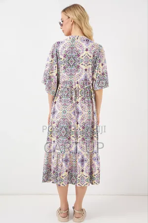 Printed Tie Waist Dress