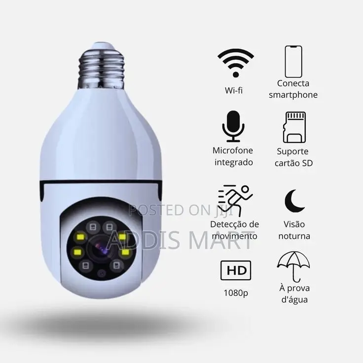 Wifi E27 Bulb CCTV Camera - 1080p Smart Security
