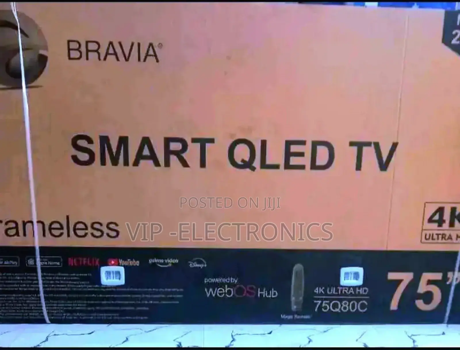 Bravia 75 Inch Tv Smart Ultra Frameless Original Sony Product Tv
