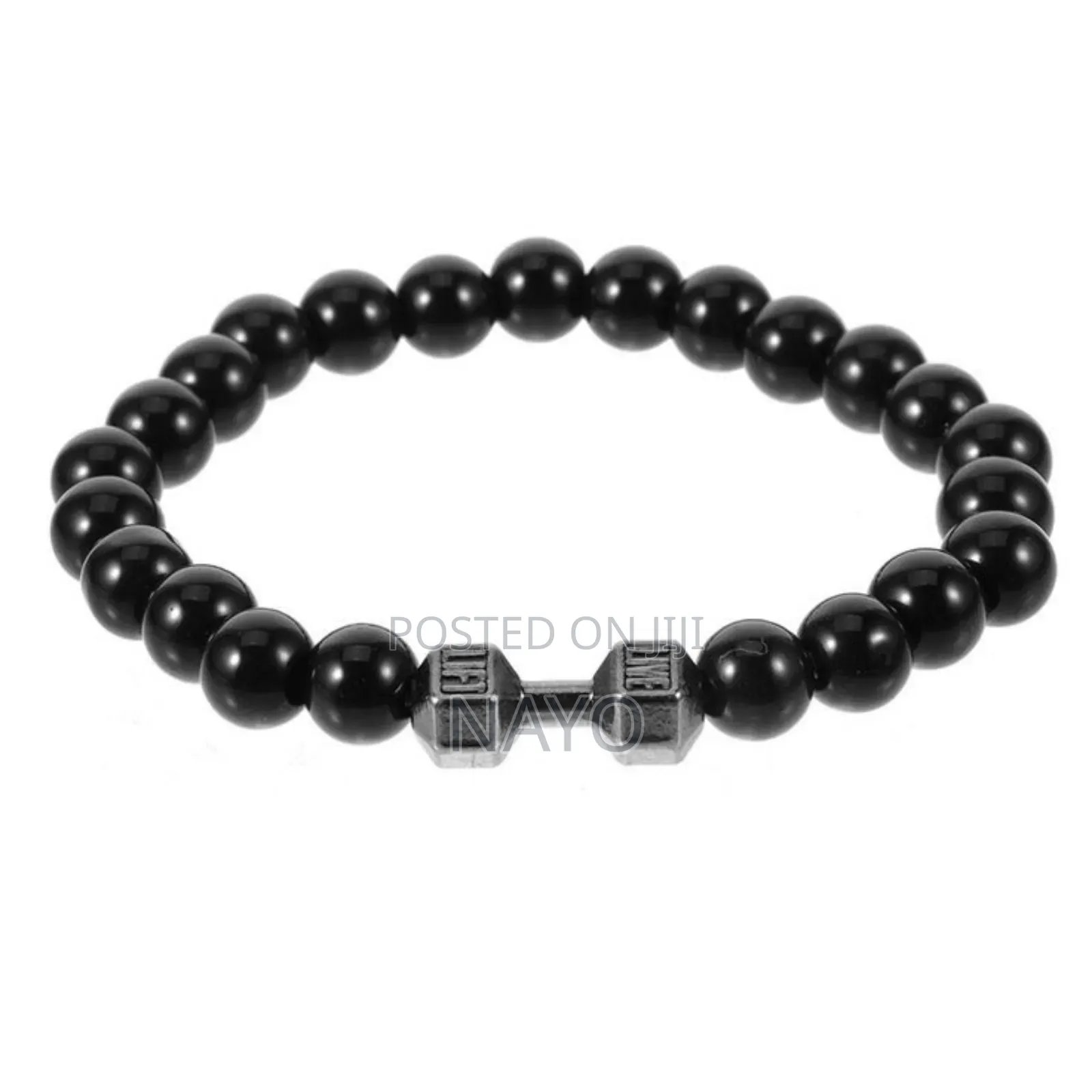 Black Dumbbell Bracelet