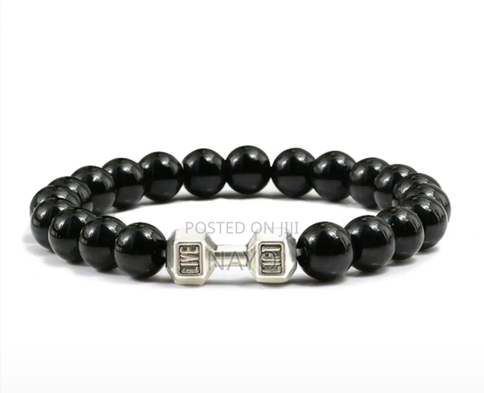 Black Dumbbell Bracelet
