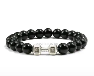 Black Dumbbell Bracelet