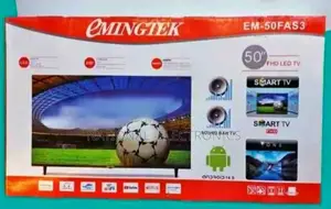 Photo - Emingtek 50 Inch Tv Smart Uhd Android 14.0 Frameless New 2025 Tv