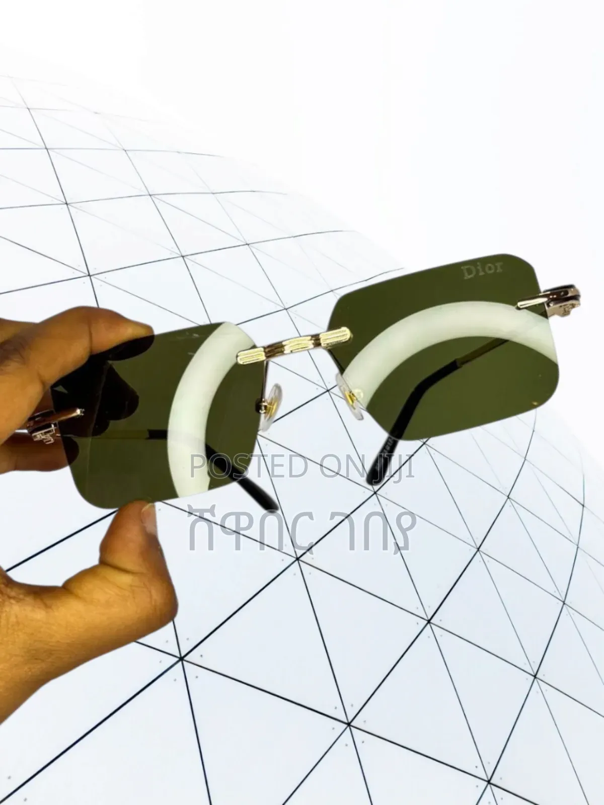 Rimless Balmain and Dior Sunglasses