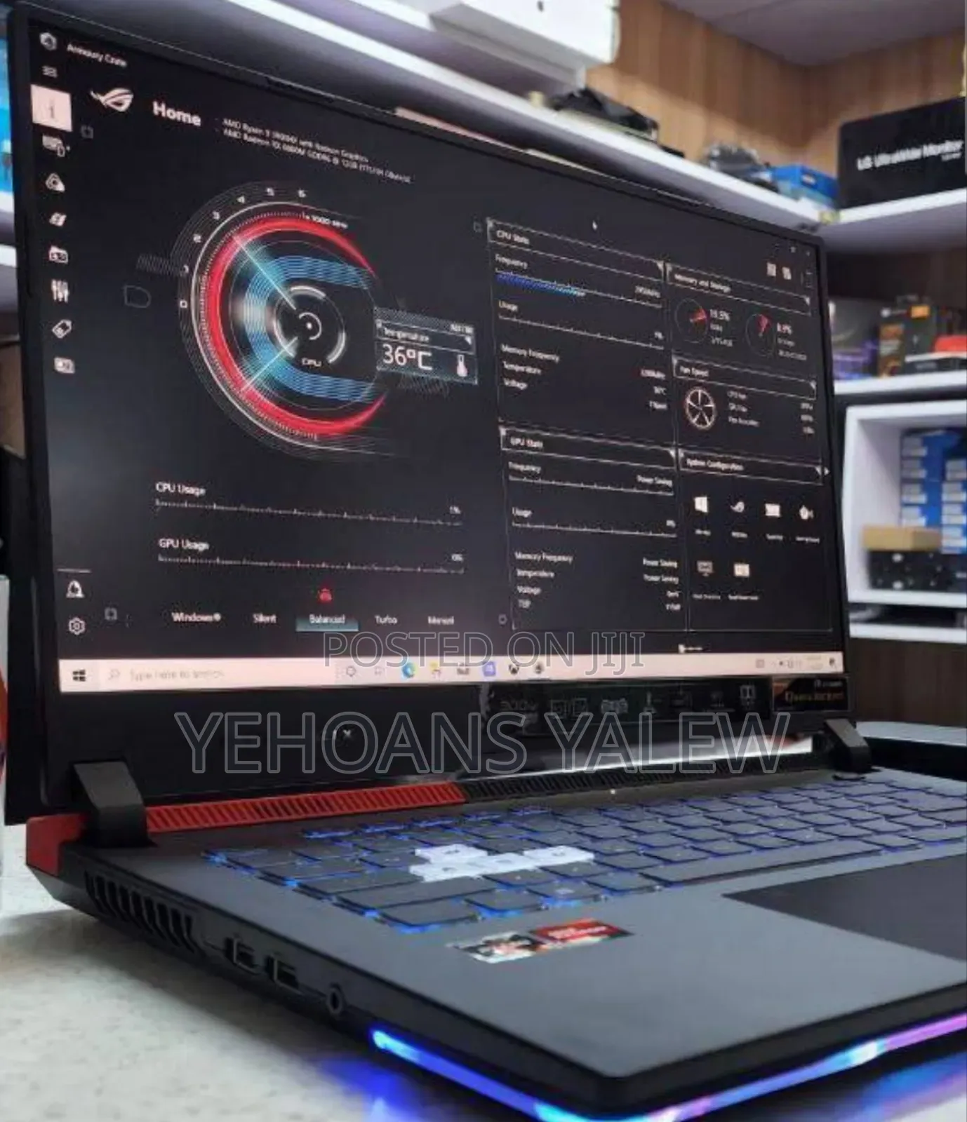 New Laptop Asus ROG Strix G15 G512 16GB AMD Ryzen 9 SSD 512GB
