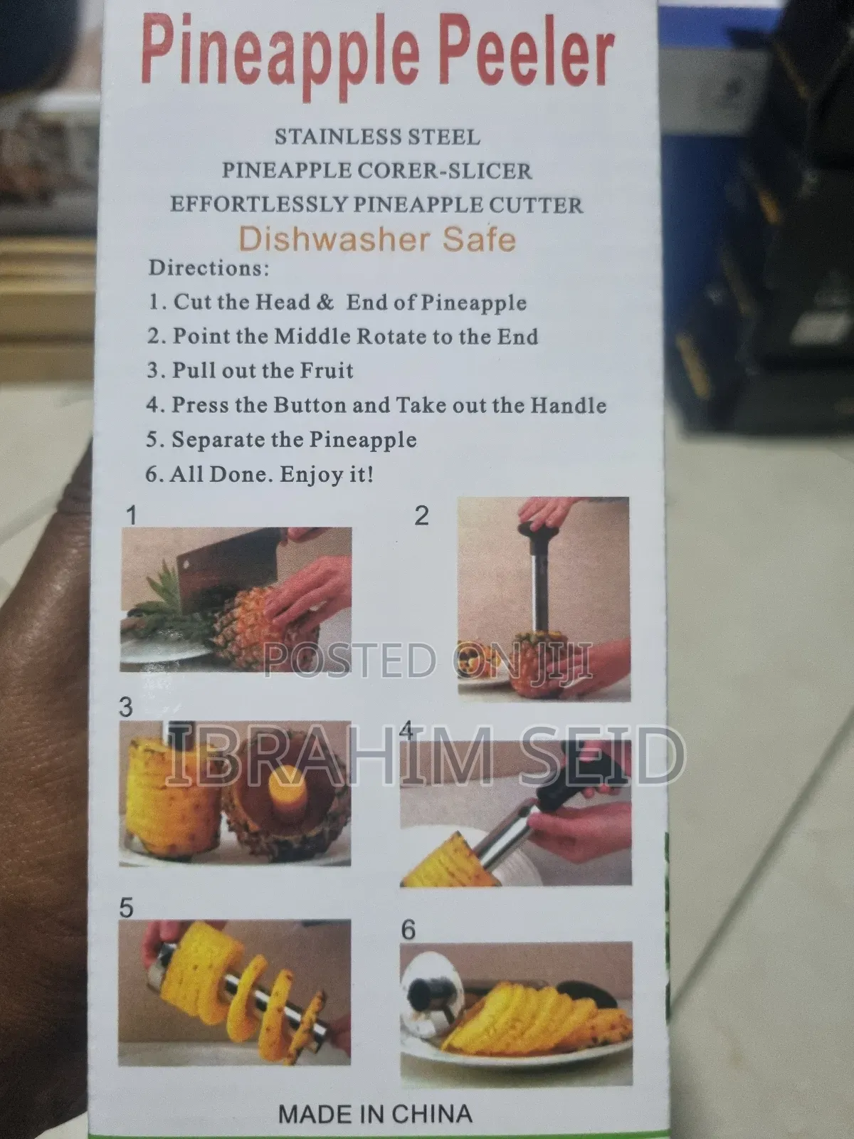 Pineapple Peeler, Also Known as a Pineapple Corer-Slicer or Cutter