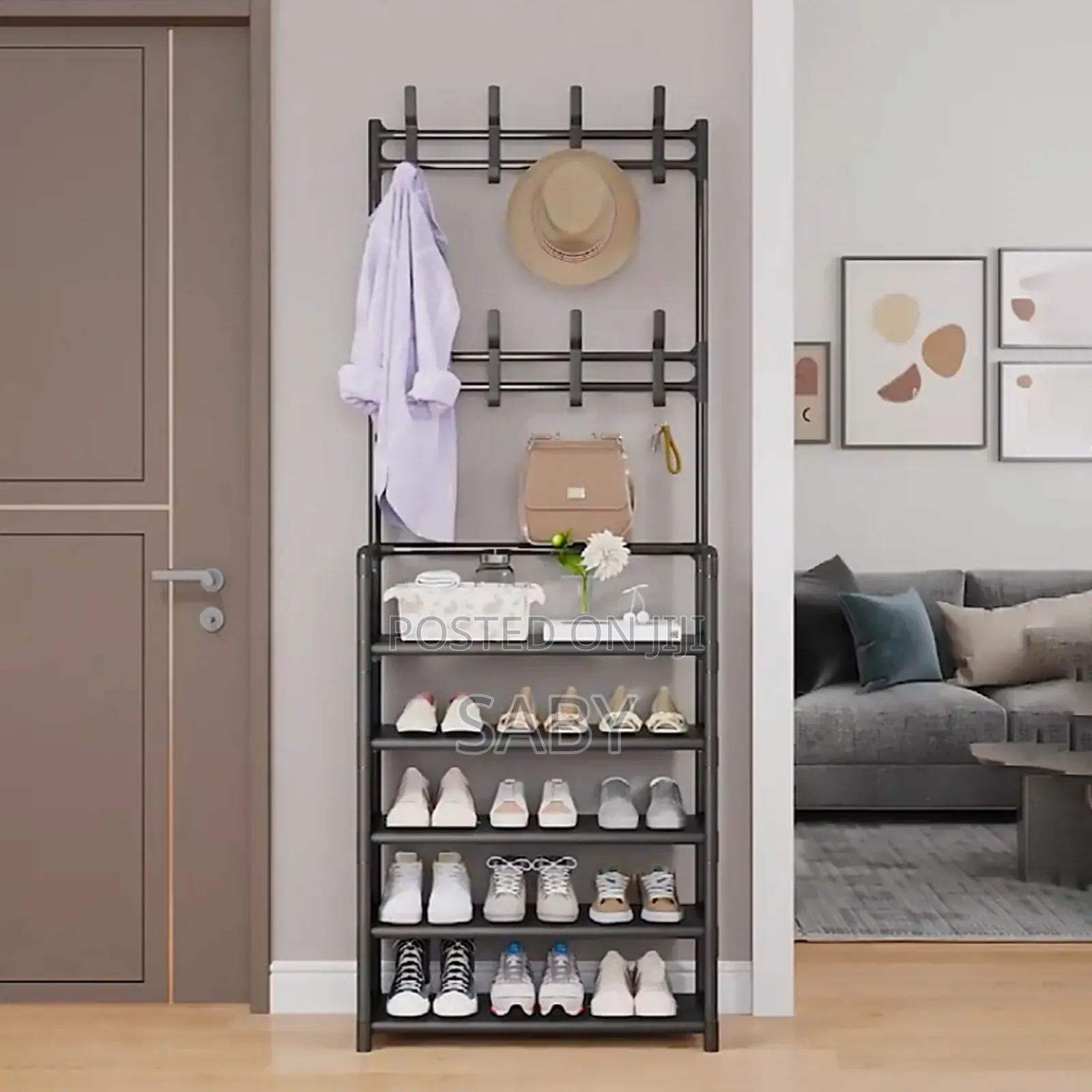 4/5 Tier Freestanding Coat Rack Shoe Rack