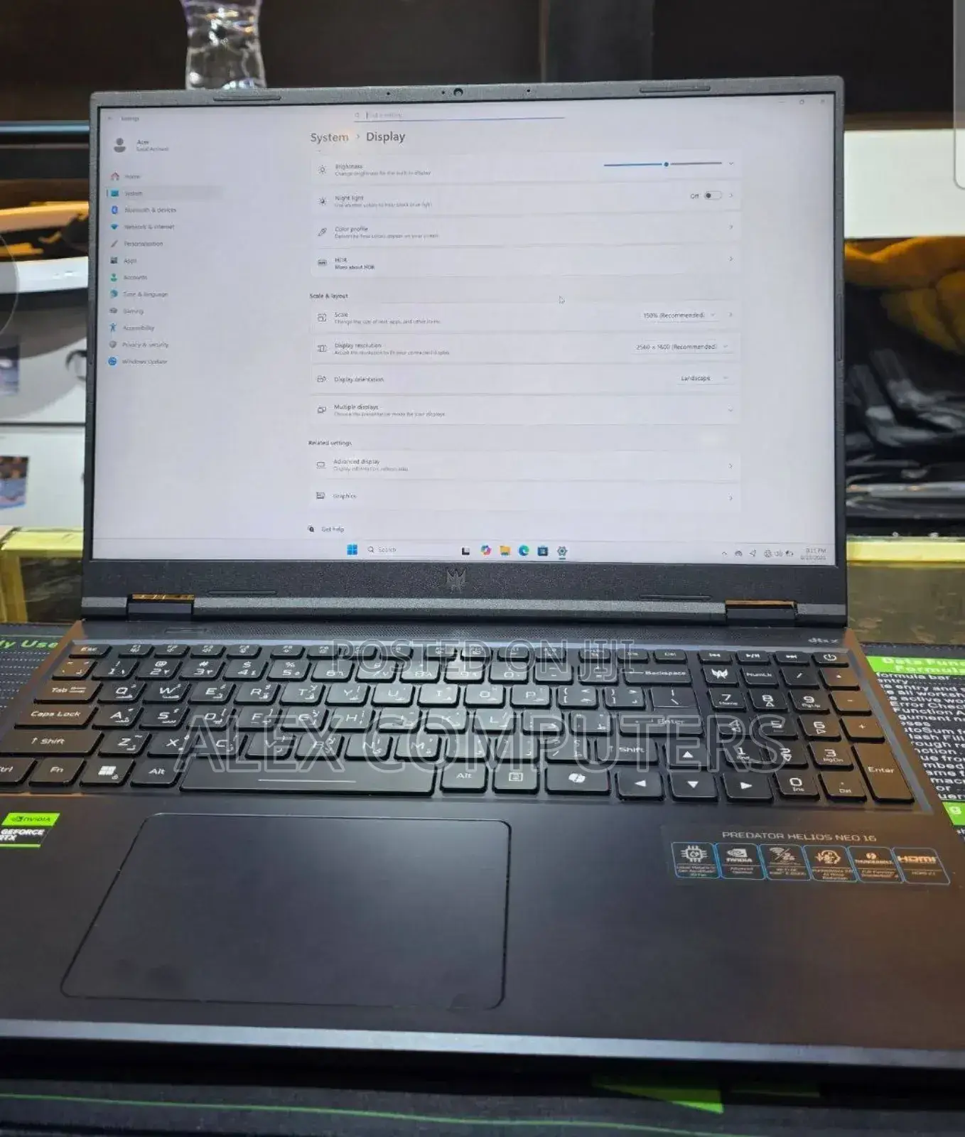 New Laptop Acer Predator Helios Neo 16 16GB Intel Core i9 SSD 1T