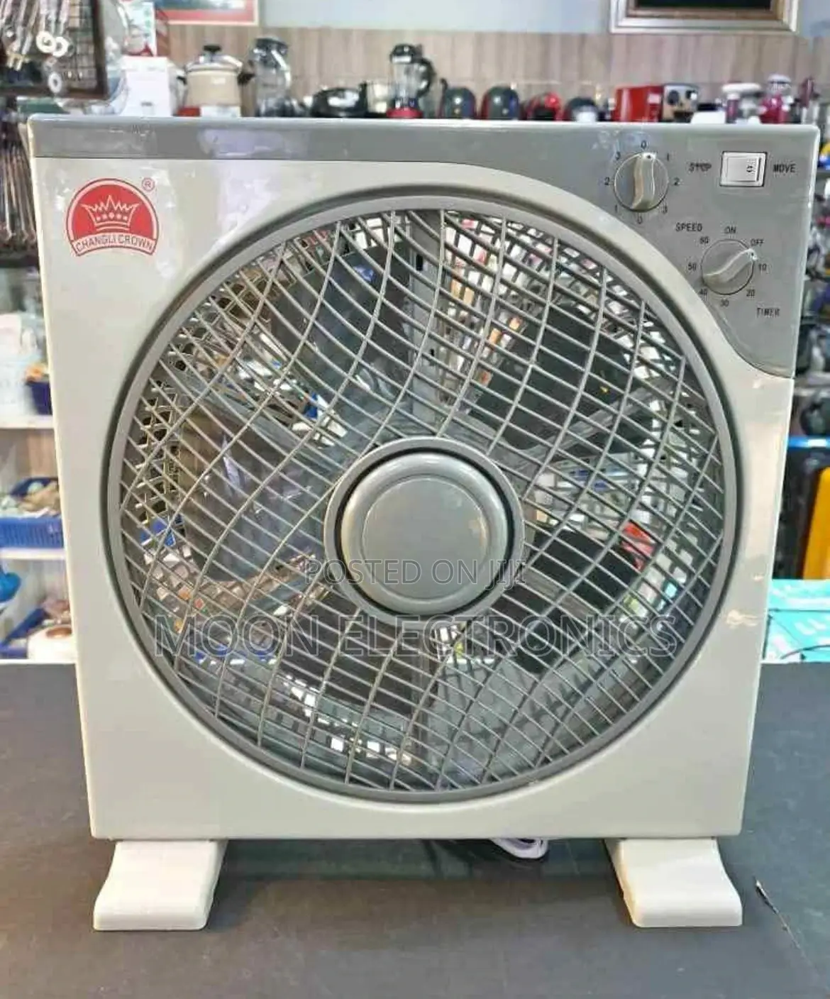  Changli Crown 12” Plastic Box Fan – Cool Comfortable!