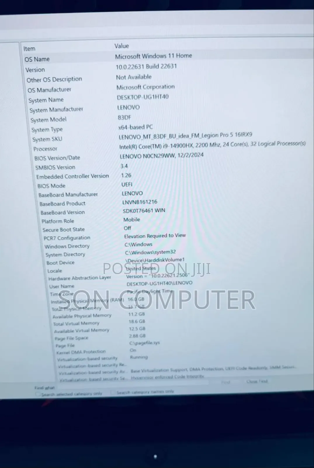 New Laptop Lenovo Legion 5 16GB Intel Core I9 SSD 1T