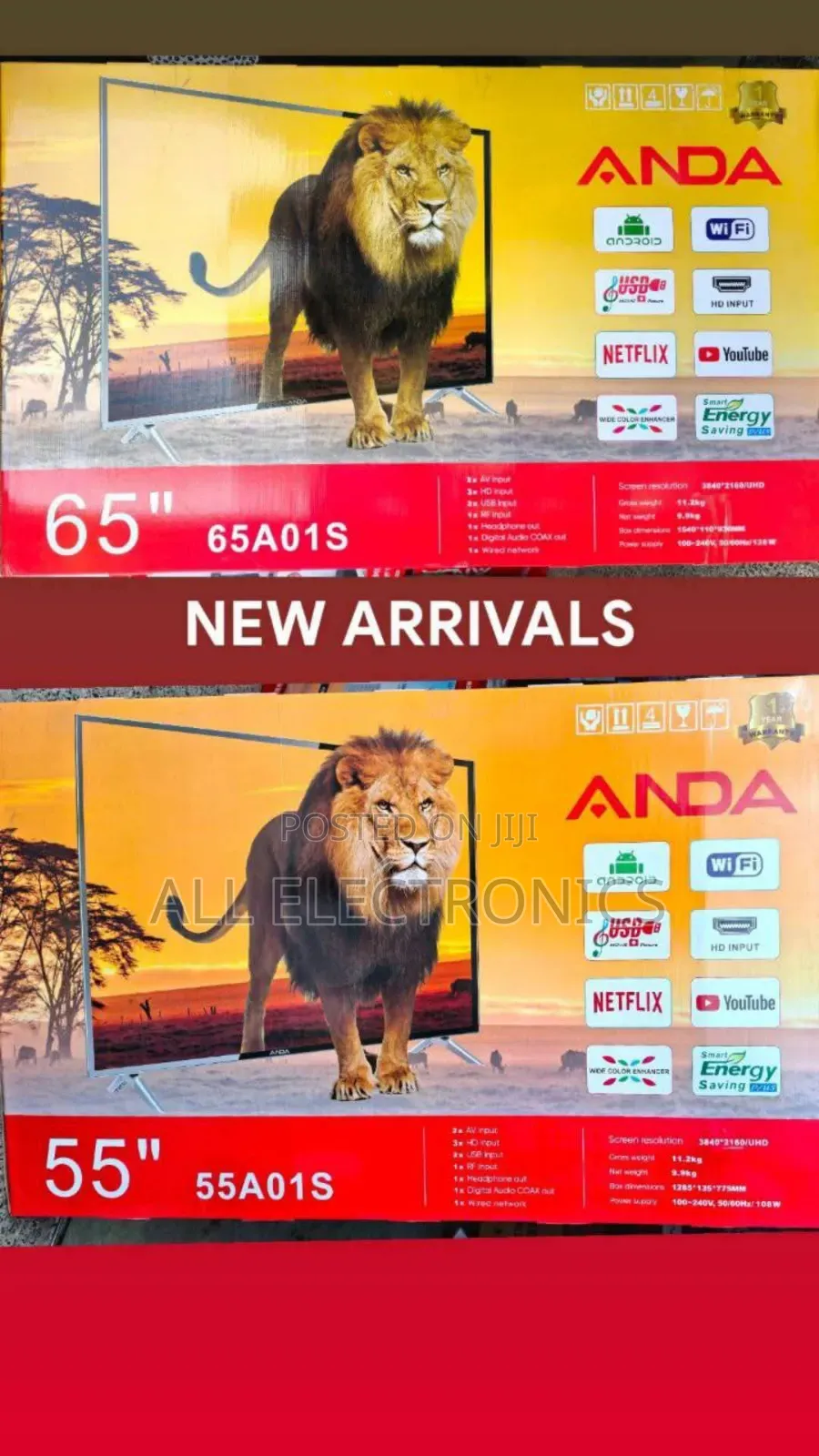 Anda 50+55 65 Tv Smart