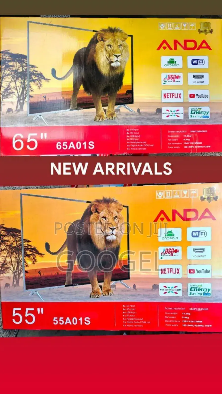 Anda 50+55 65 Tv Smart