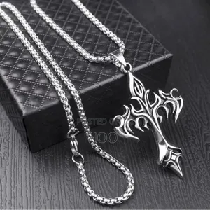 Photo - Gothic Flame Cross Necklace
