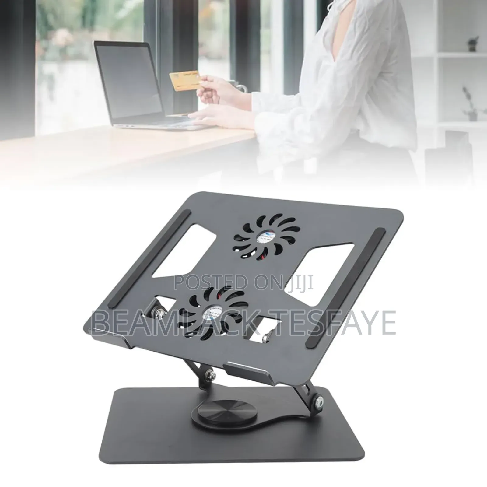 Stepless Adjustable Laptop Stand With Fan