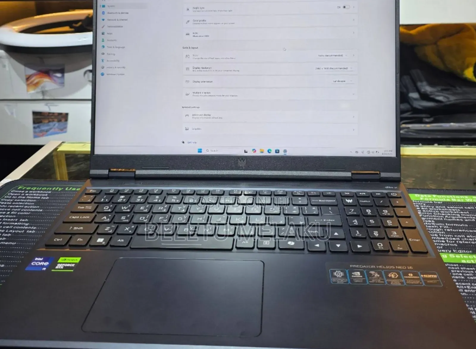 New Laptop Acer Predator Helios Neo 16 16GB Intel Core I9 SSD 1T