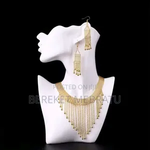 Photo - Dubai Gold Bridal Jewelry Set Fringe Pendant Gold-plated Necklace