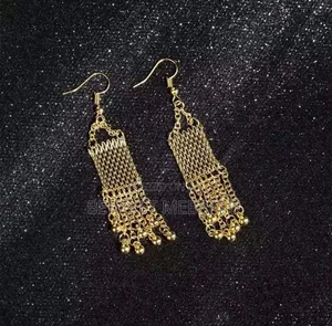 Dubai Gold Bridal Jewelry Set Fringe Pendant Gold-plated Necklace