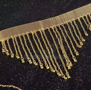 Dubai Gold Bridal Jewelry Set Fringe Pendant Gold-plated Necklace