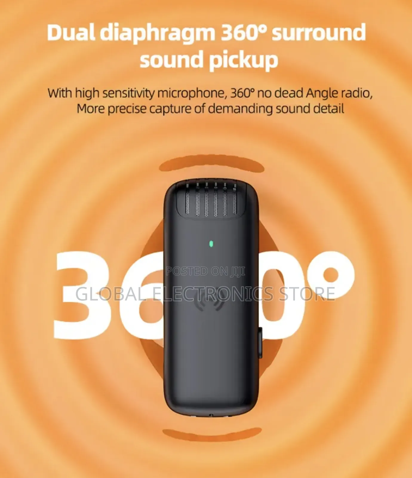 20 Meter Hd Radio Mic With Charging Case Wireless Collar Clip Live Mic