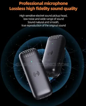 20 Meter Hd Radio Mic With Charging Case Wireless Collar Clip Live Mic