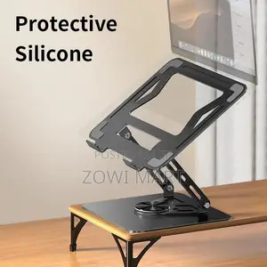 360° Swivel Folding Stand Tablet Phone Adjustable Portable( Silver)