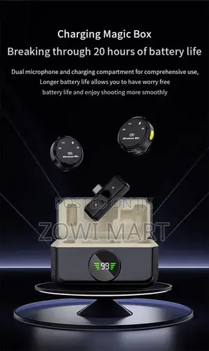 Q8 Wireless Lavalier Mic Dual Magnetic Clip-on With Display