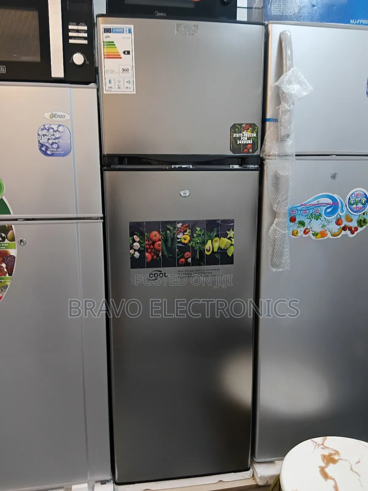 Cool Refrigerator 410l – Dark Gray 2025 New Mode