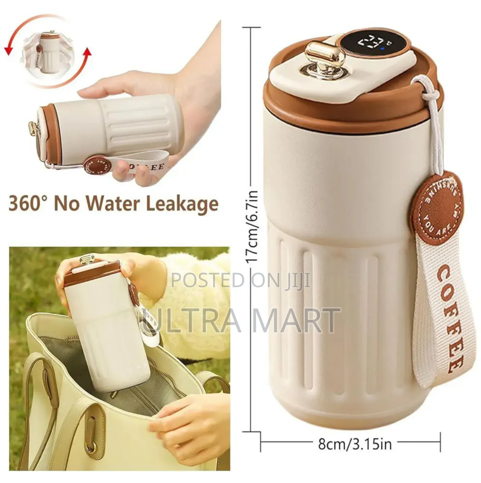 Smart Led Temperature Display Bottle