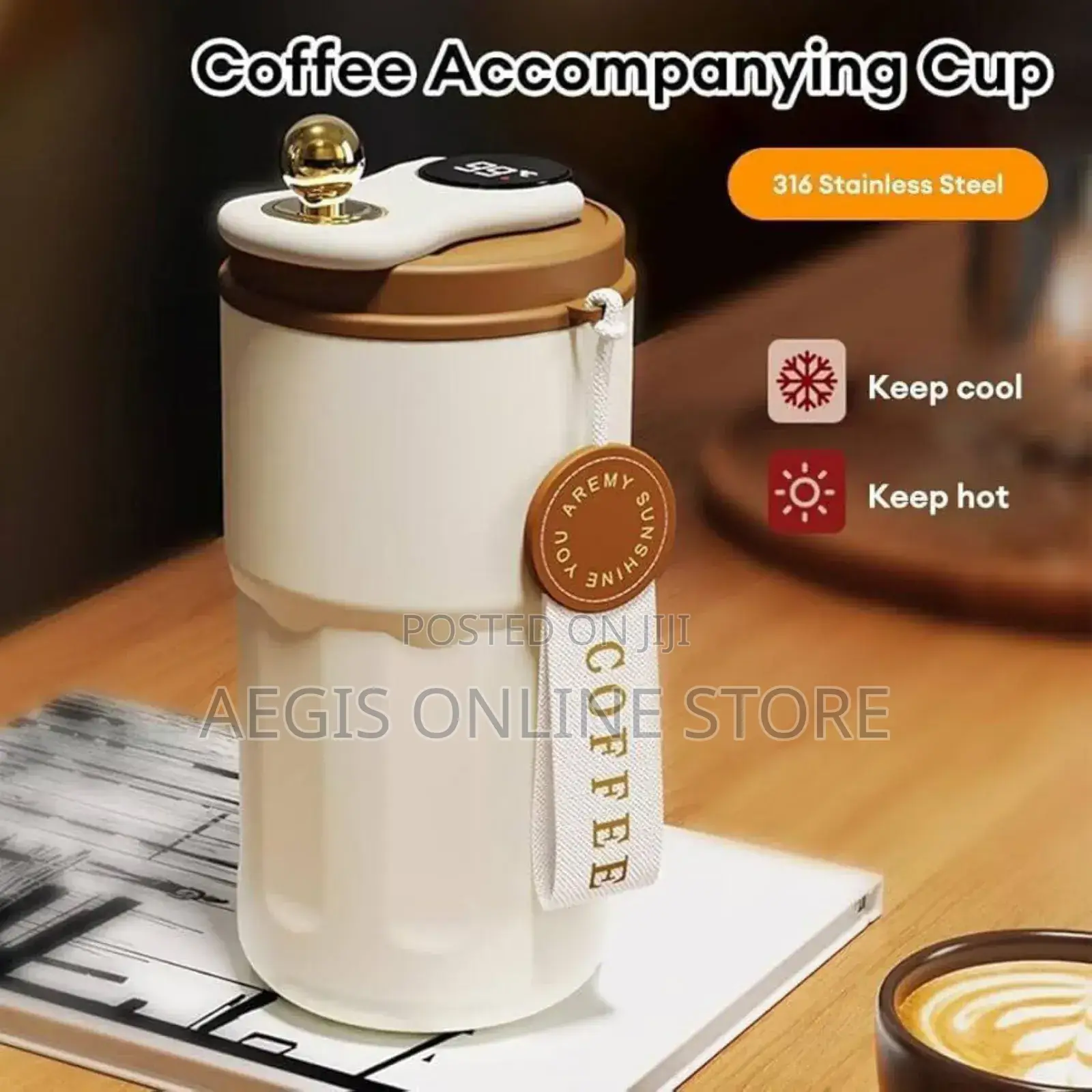 Smart Led Temperature Display Bottle