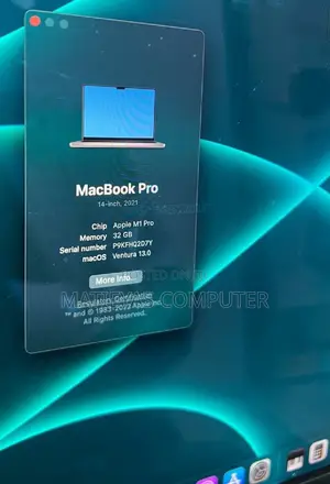 New Laptop Apple MacBook Pro M1 32GB Apple M1 SSD 1T