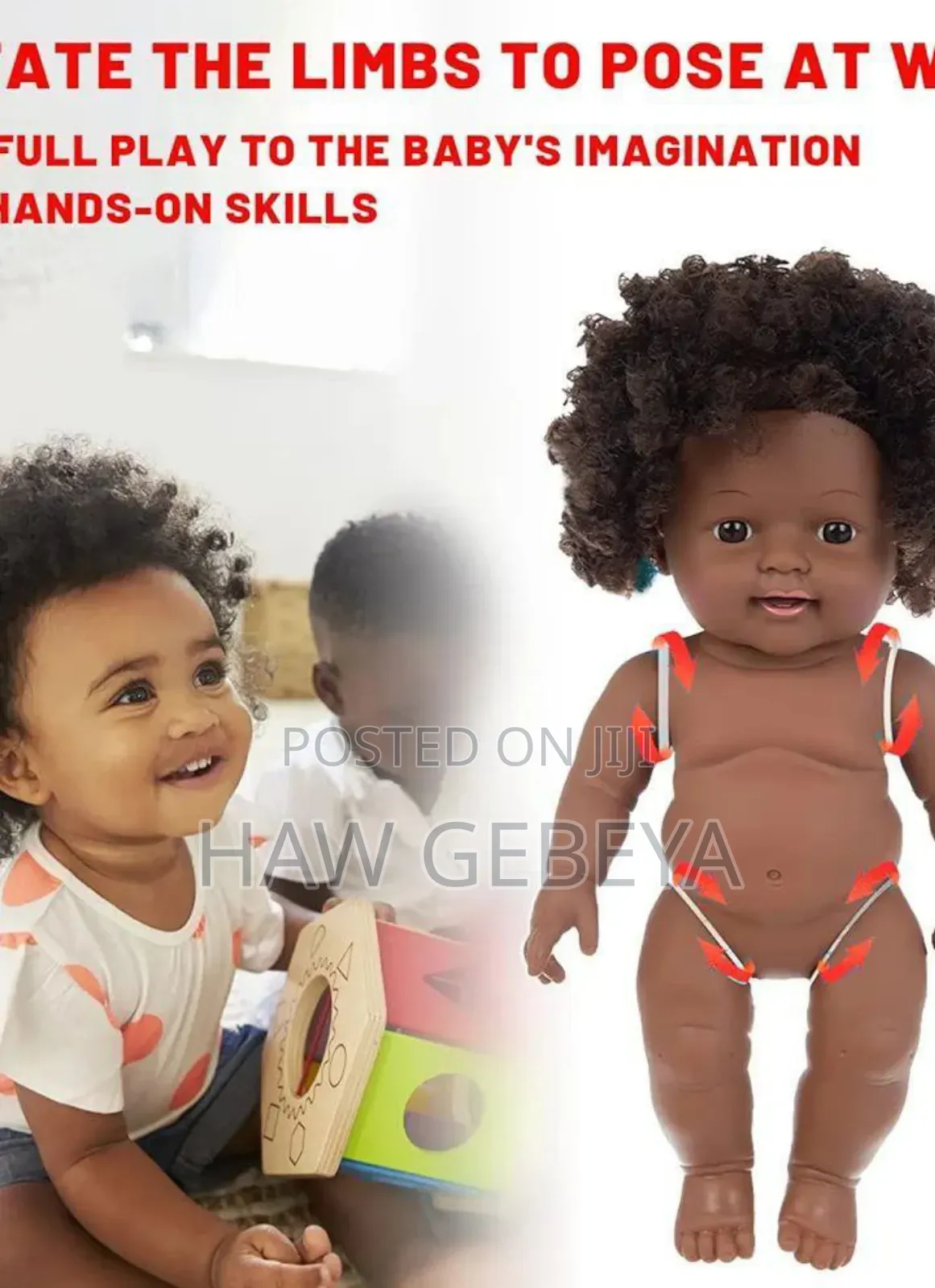 Vivboo Black Dolls 12in African American Baby Doll for Kids Aged 2