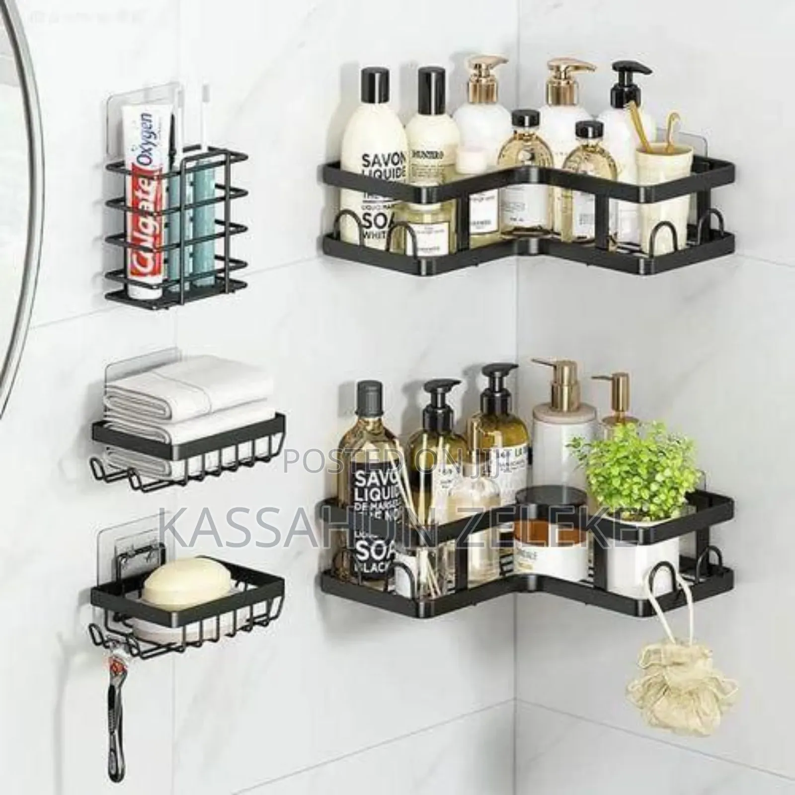 5pcs Stainless Steel Organizing Storage Rack