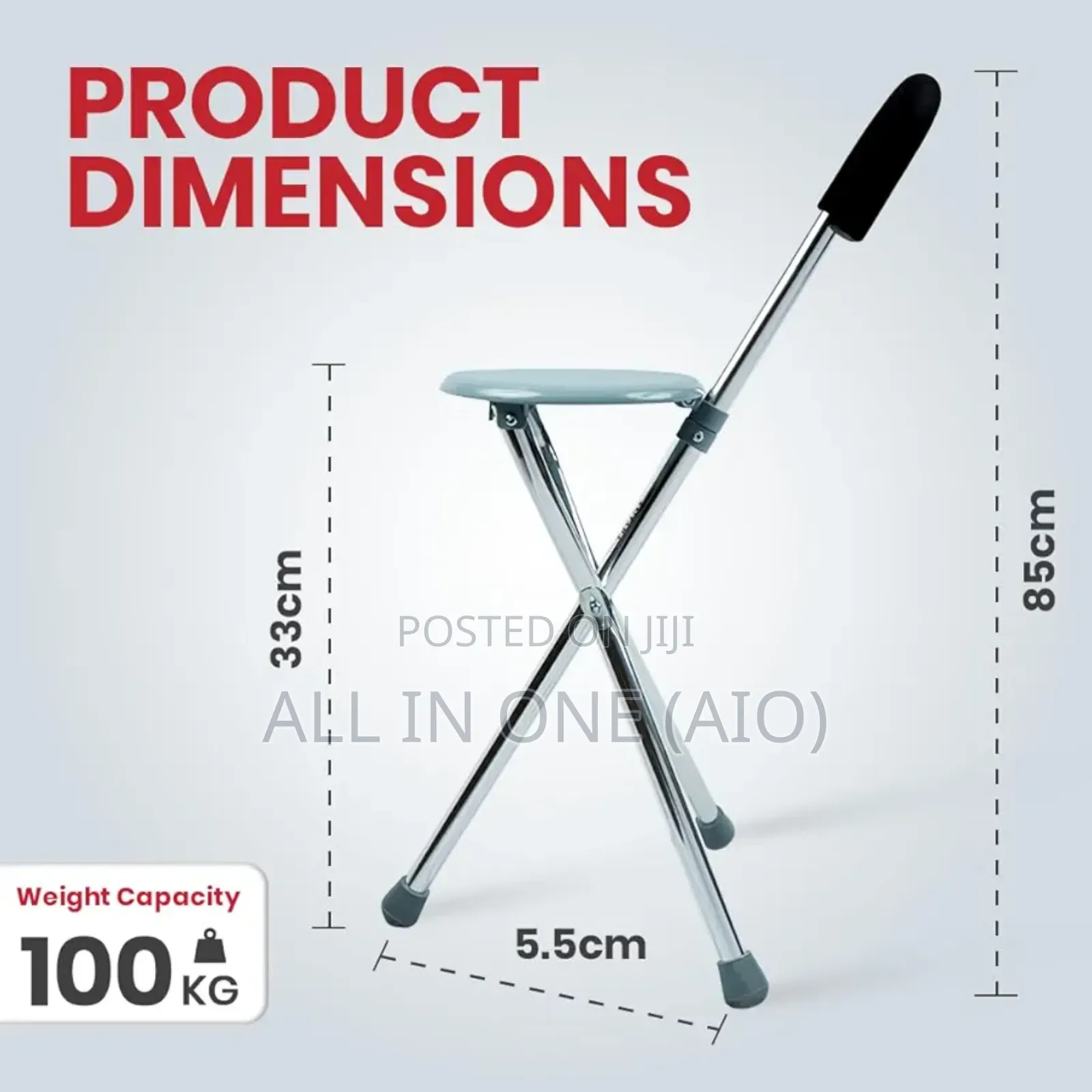 Foldable 3 Legged Walking Stick