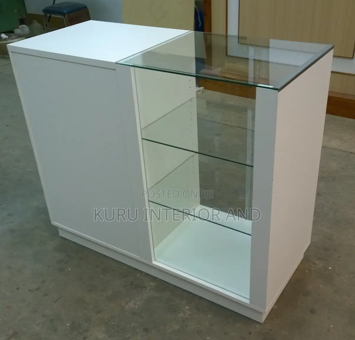 Display Display Cabinet With Glass Shelves Lockable Drawer 15500birr